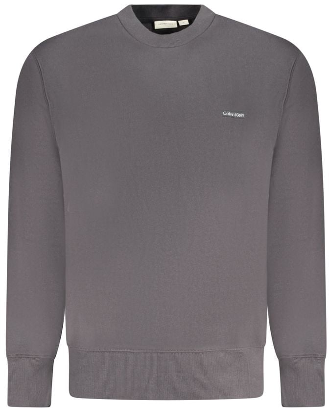Calvin Klein Black Cotton Men's Sweatshirt Zwart