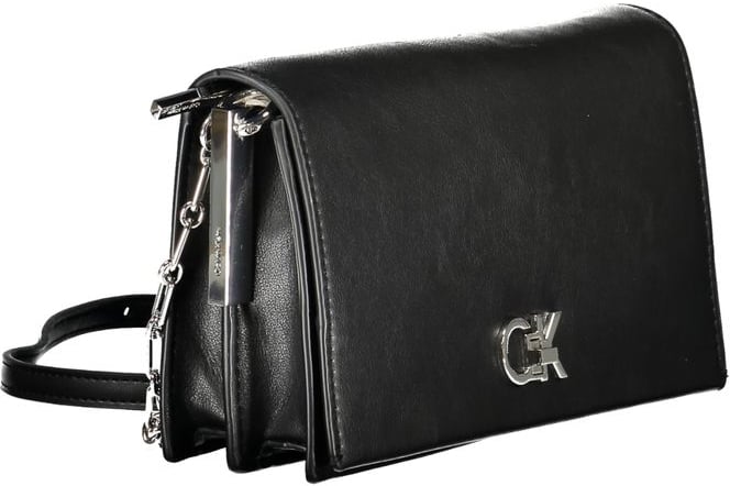 Calvin Klein Black Polyester Women Shoulder Bag Zwart