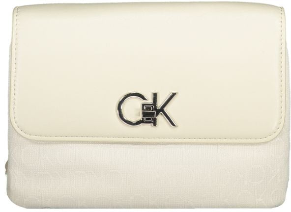Calvin Klein Beige Polyester Women Handbag Beige