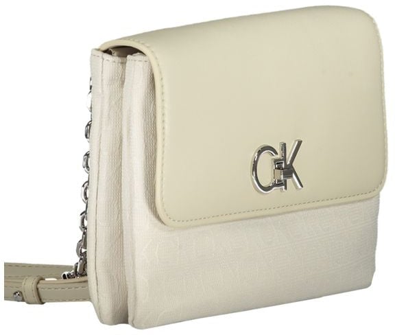 Calvin Klein Beige Polyester Women Handbag Beige