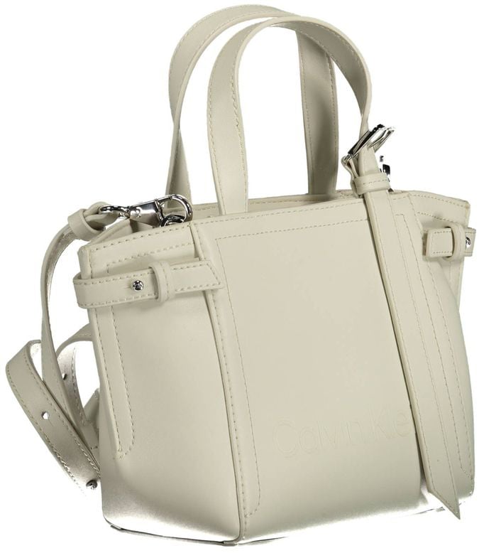 Calvin Klein Bianco Polyester Women Handbag Wit