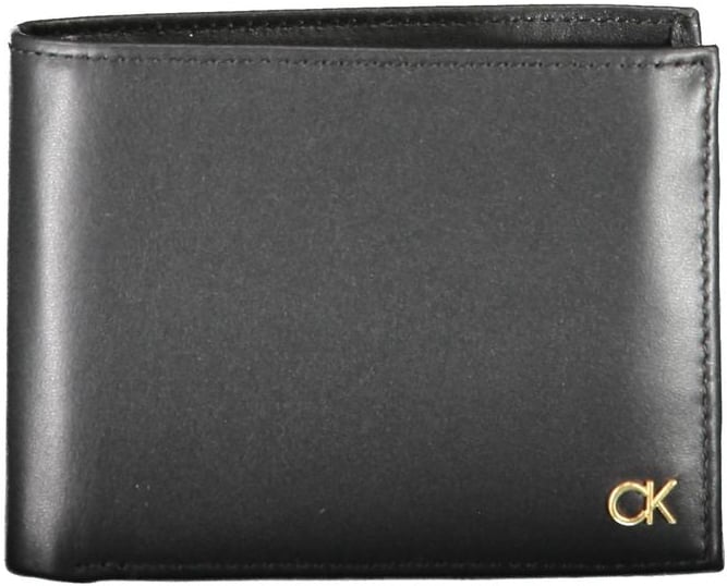 Calvin Klein Black Leather Men Wallet Zwart