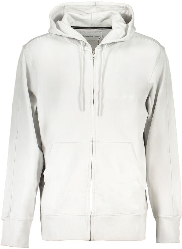 Calvin Klein Grigio Cotton Men Sweatshirt Grijs