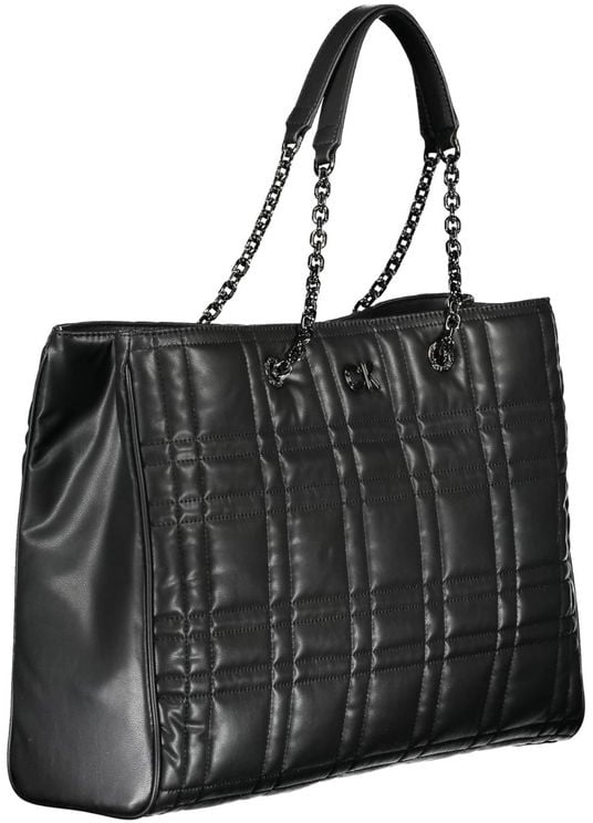Calvin Klein Nero Polyester Woman Handbag Zwart
