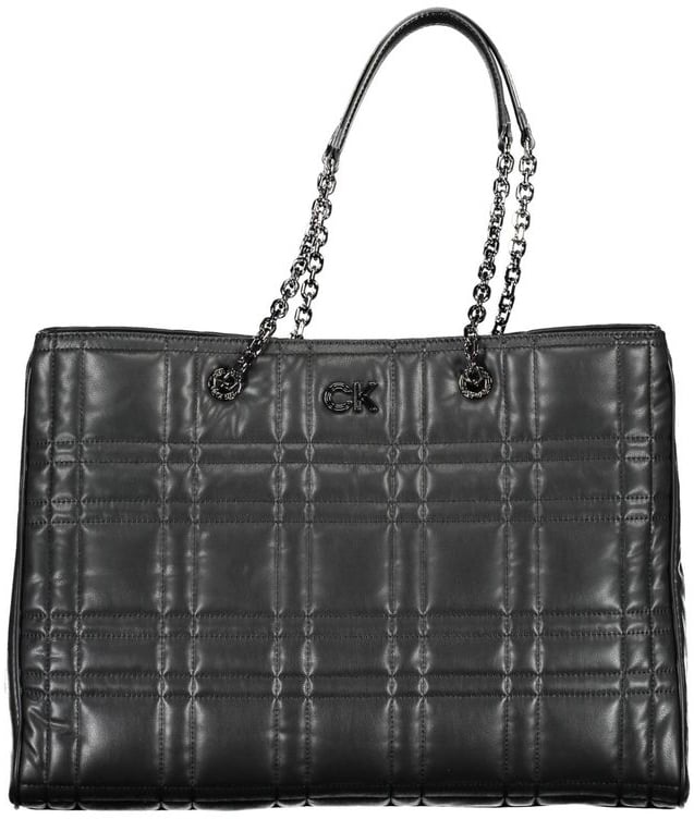 Calvin Klein Nero Polyester Woman Handbag Zwart