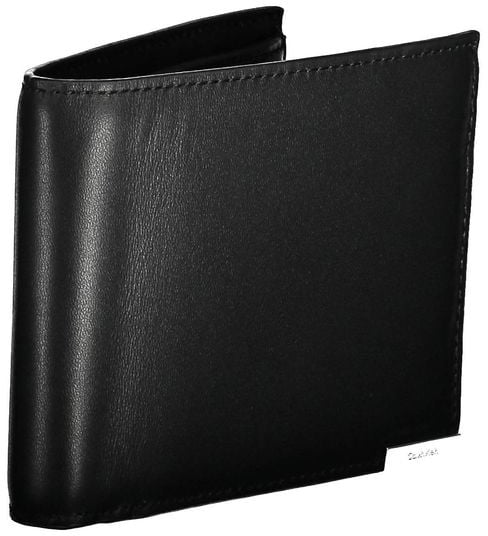 Calvin Klein Black Leather Men Wallet Zwart