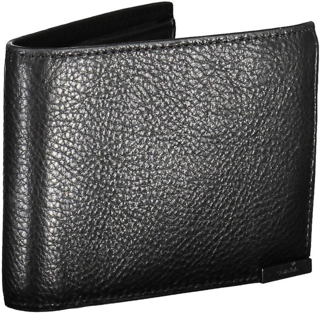 Calvin Klein Calvin Klein Black Leather Men Wallet Zwart