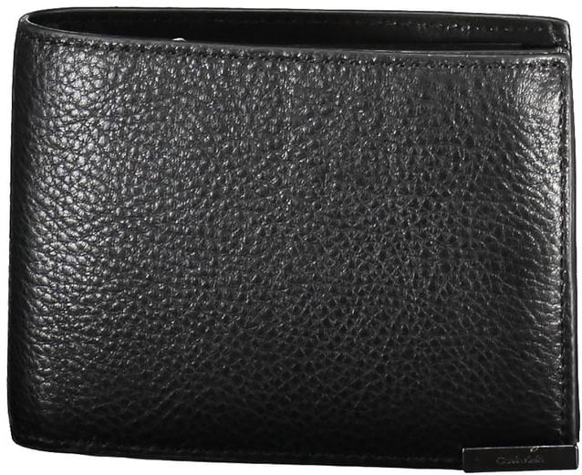 Calvin Klein Calvin Klein Black Leather Men Wallet Zwart