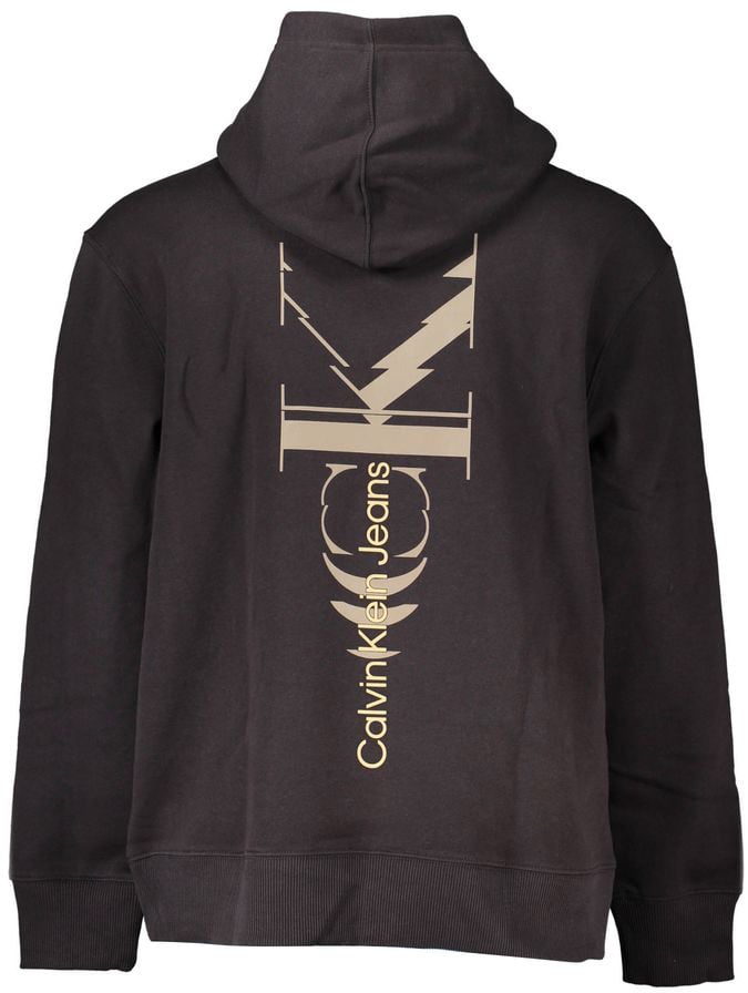 Calvin Klein Black Cotton Men's Hoodie Blauw