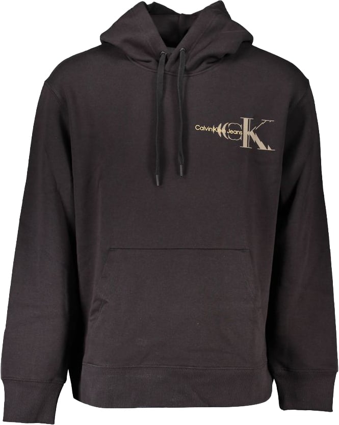Calvin Klein Black Cotton Men's Hoodie Blauw