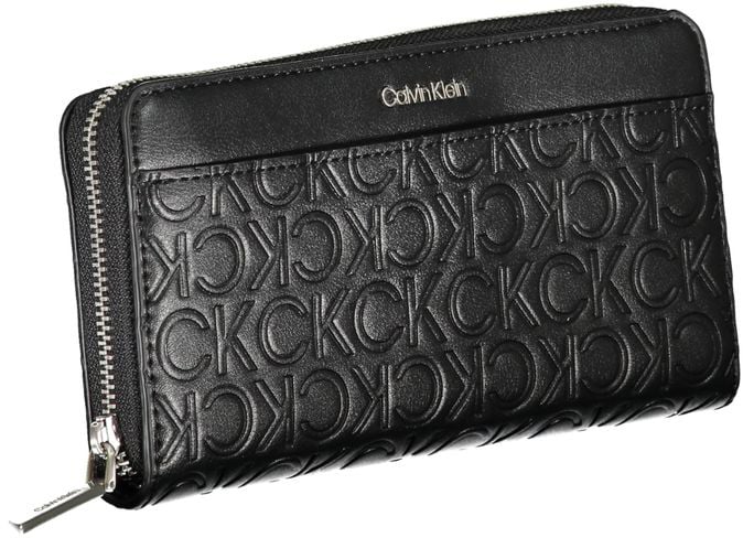 Calvin Klein Calvin Klein Black Polyurethane Women Wallet Zwart