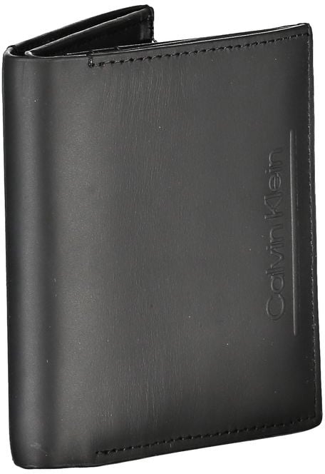 Calvin Klein Calvin Klein Black Leather Men Wallet Zwart