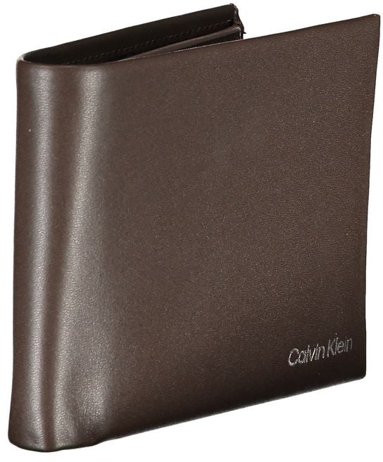 Calvin Klein Calvin Klein Marrone Leather Men Wallet Bruin