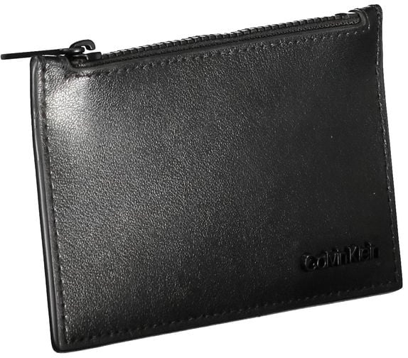 Calvin Klein Calvin Klein Black Leather Men Wallet Zwart