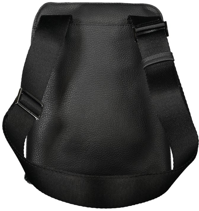 Calvin Klein Calvin Klein Black Polyurethane Men's Shoulder Bag Zwart