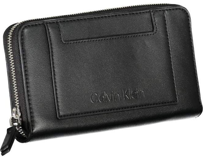 Calvin Klein Black Polyester Women Wallet Zwart