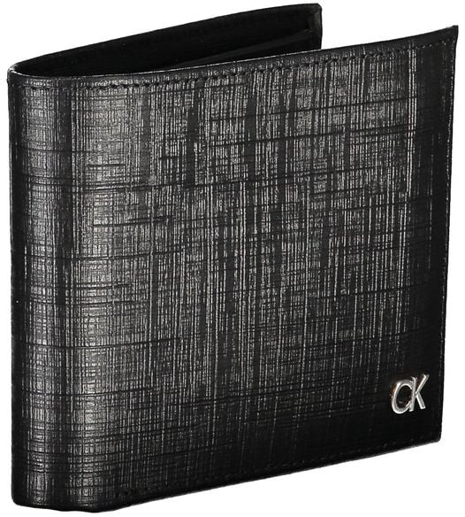 Calvin Klein Black Leather Mens Wallet Zwart