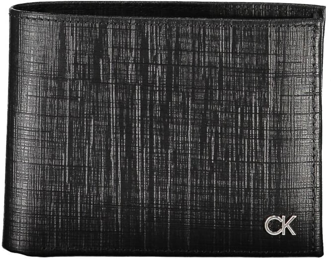 Calvin Klein Black Leather Mens Wallet Zwart