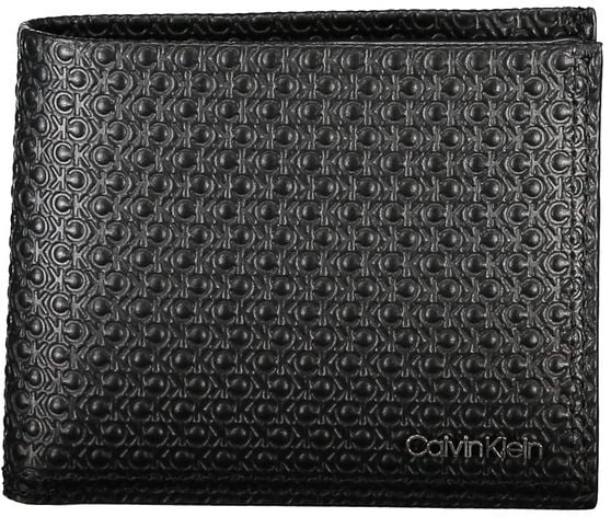 Calvin Klein Black Leather Men Wallet Zwart