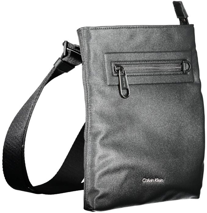 Calvin Klein Black Polyester Men's Shoulder Bag Zwart