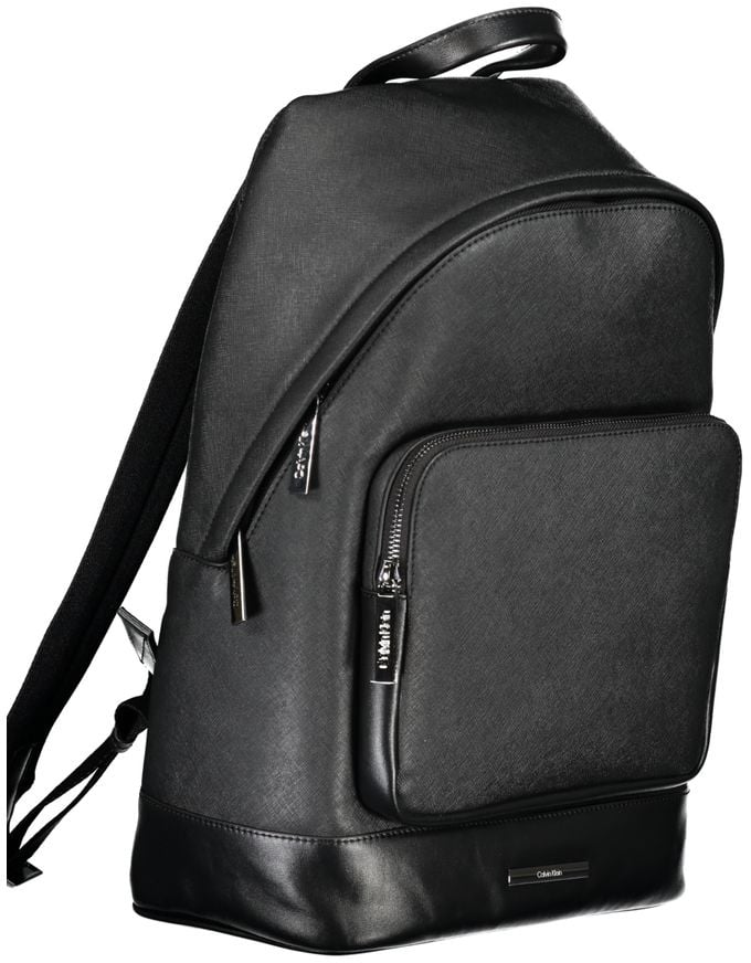Calvin Klein Black Polyester Men Backpack Zwart