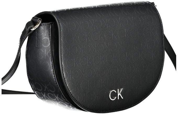 Calvin Klein Black Polyurethane Women Shoulder Bag Zwart