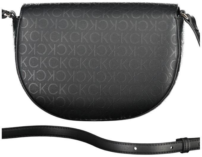 Calvin Klein Black Polyurethane Women Shoulder Bag Zwart