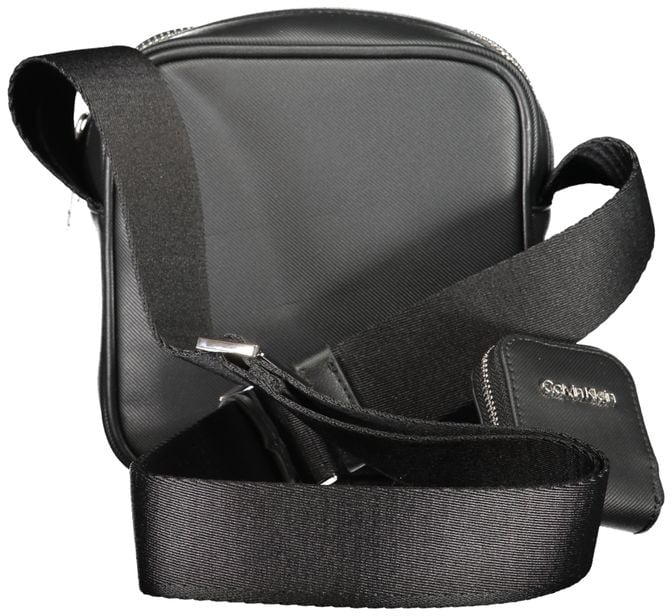 Calvin Klein Black Polyurethane Men Shoulder Bag Zwart