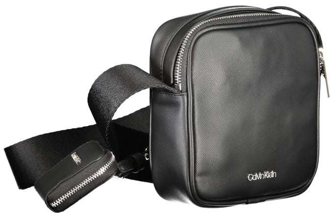 Calvin Klein Black Polyurethane Men Shoulder Bag Zwart