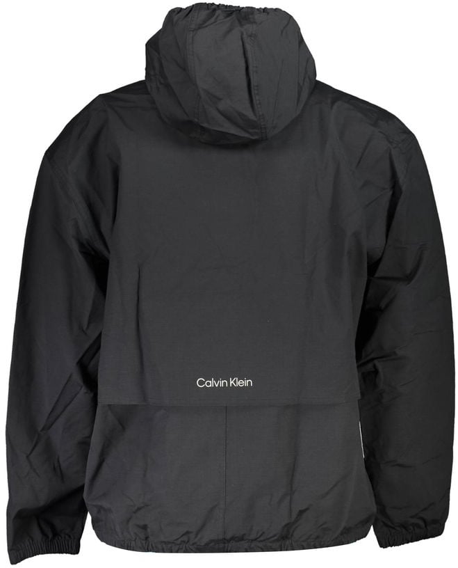 Calvin Klein Black Cotton Men's Jacket Zwart