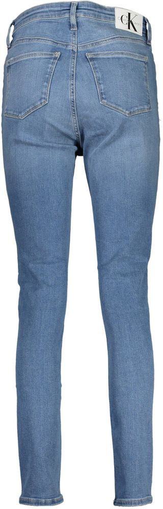 Calvin Klein Azzurro Cotton Women Jeans Blauw