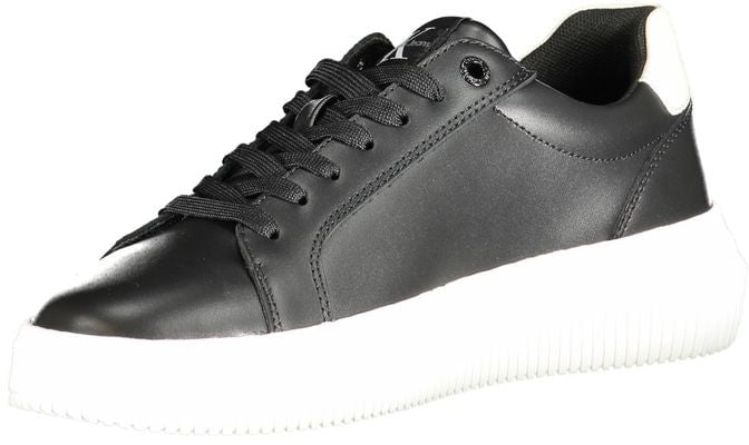 Calvin Klein White Polyester Men Sneaker Zwart