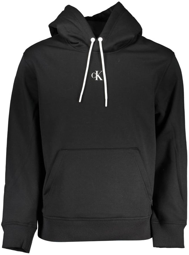 Calvin Klein Black Polyester Men's Sweatshirt Zwart