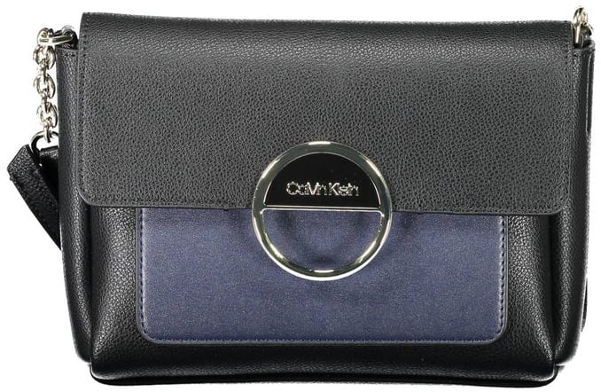 Calvin Klein Calvin Klein Black Polyurethane Women Shoulder Bag Zwart