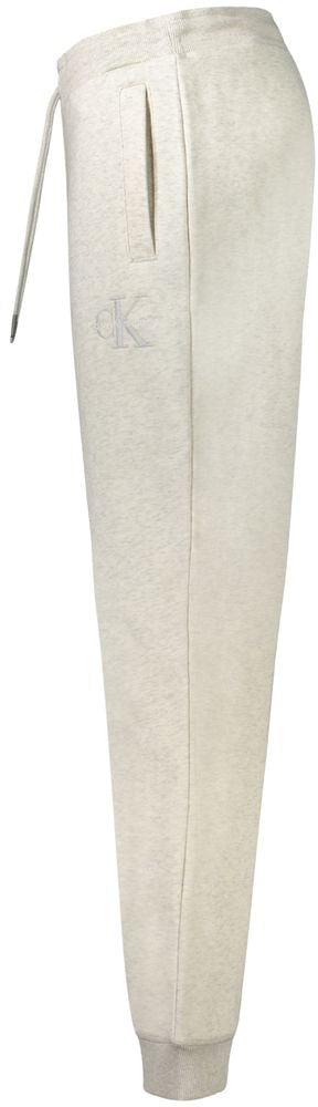 Calvin Klein Grey Cotton Men's Jogger Pant Grijs
