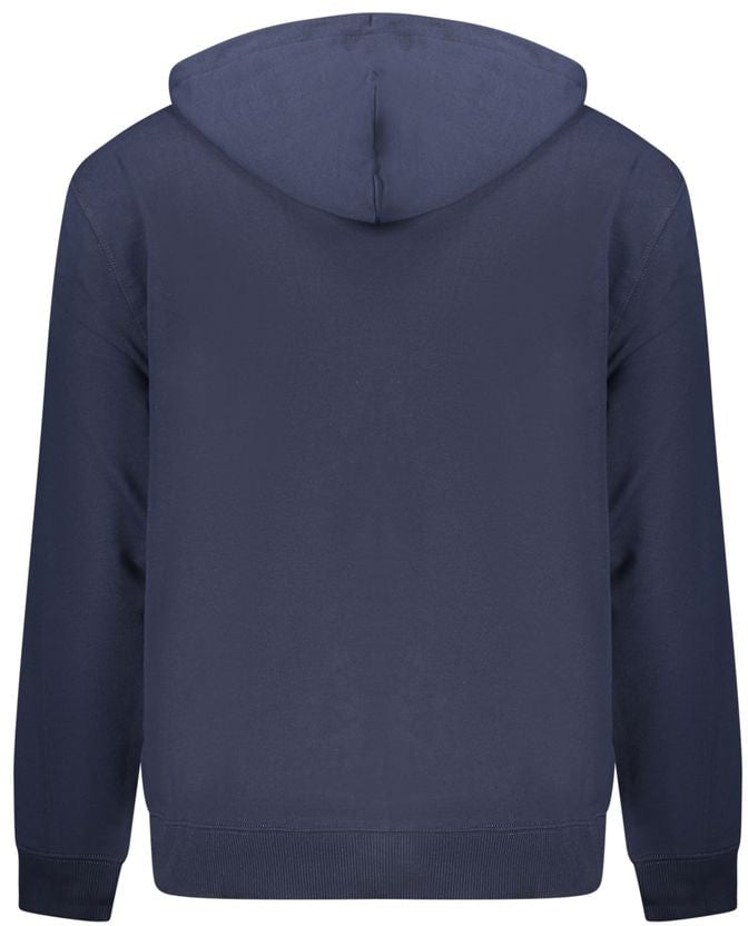 Calvin Klein Blu Cotton Men Sweatshirt Blauw