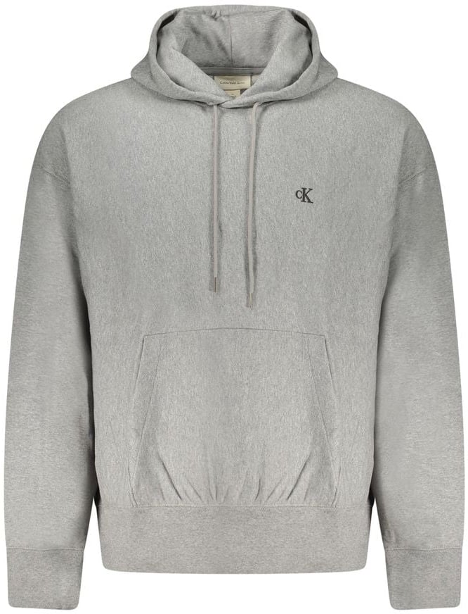 Calvin Klein Gray Cotton Men Sweatshirt Grijs