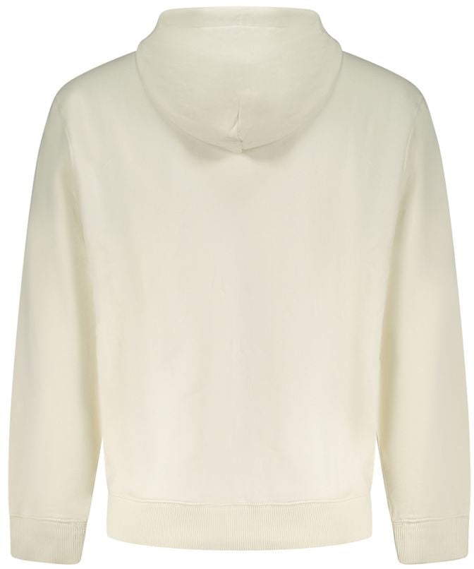 Calvin Klein White Cotton Men's Hoodie Wit