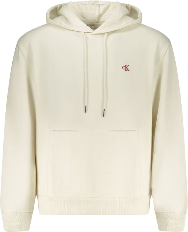 Calvin Klein White Cotton Men's Hoodie Wit