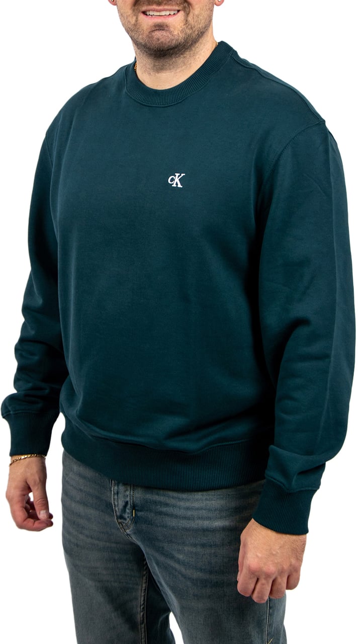 Calvin Klein Jeans LS 350Terry EU Monogram CN Sweatshirt Groen