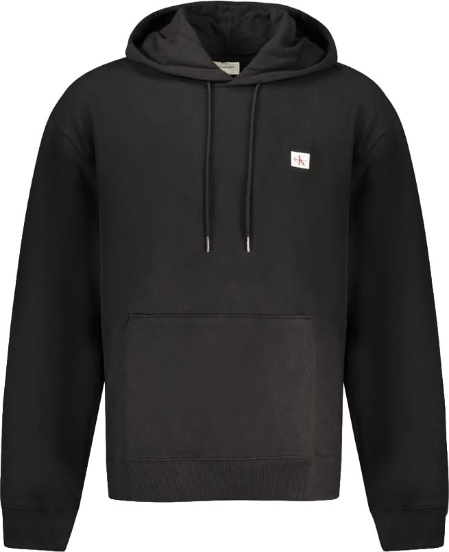 Calvin Klein Black Cotton Men Hoodie Zwart