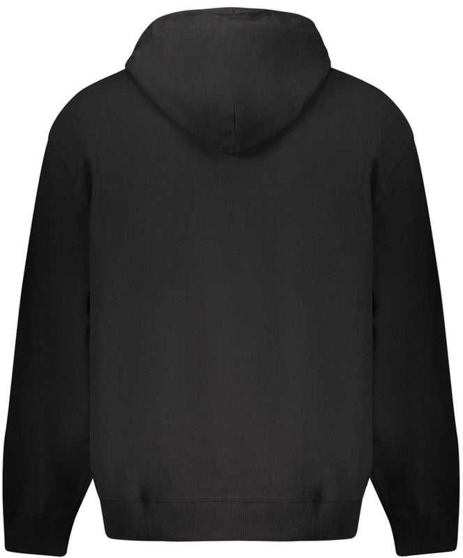 Calvin Klein Black Cotton Men Hoodie Zwart