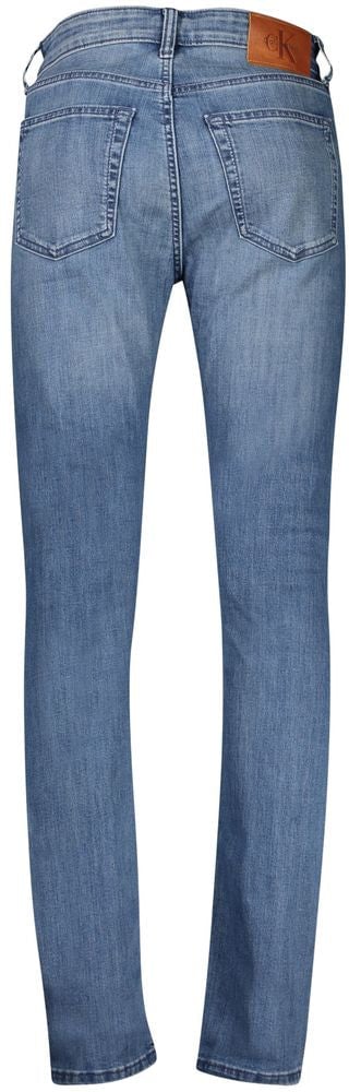 Calvin Klein Blu Cotton Men's Slim-Taper Jean Blauw