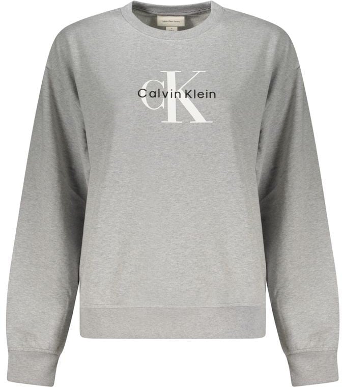 Calvin Klein Grigio Cotton Women Sweatshirt Grijs