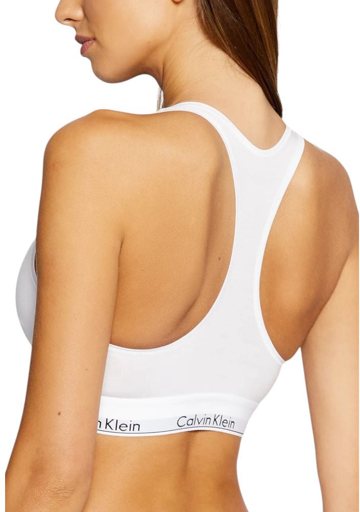 Calvin Klein Underwear White Cotton Bra Wit