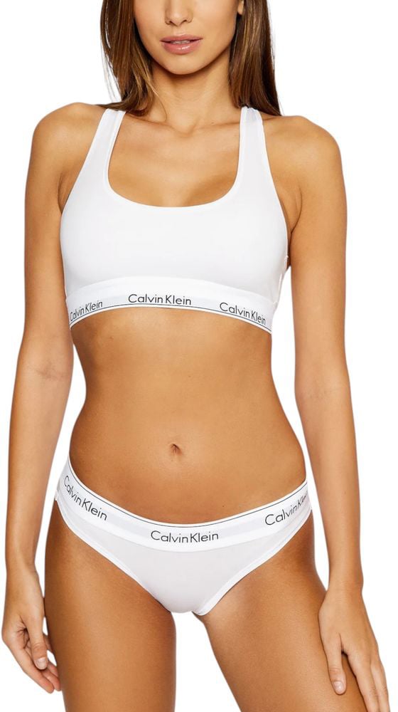 Calvin Klein Underwear White Cotton Bra Wit