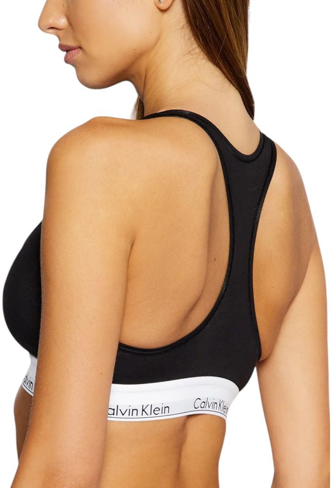Calvin Klein Underwear Black Cotton Bra Zwart