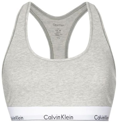 Calvin Klein Underwear Gray Cotton Bra Grijs