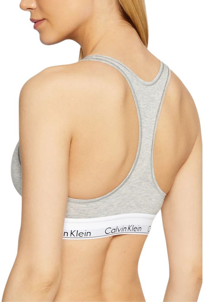Calvin Klein Underwear Gray Cotton Bra Grijs