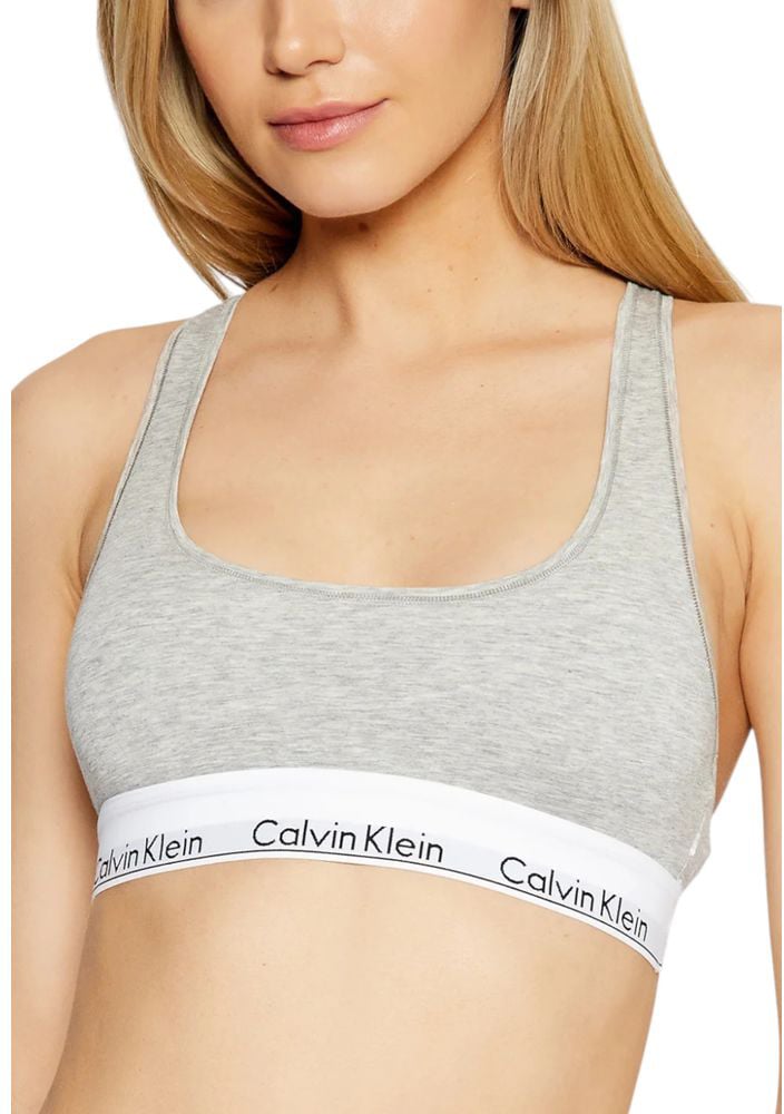 Calvin Klein Underwear Gray Cotton Bra Grijs